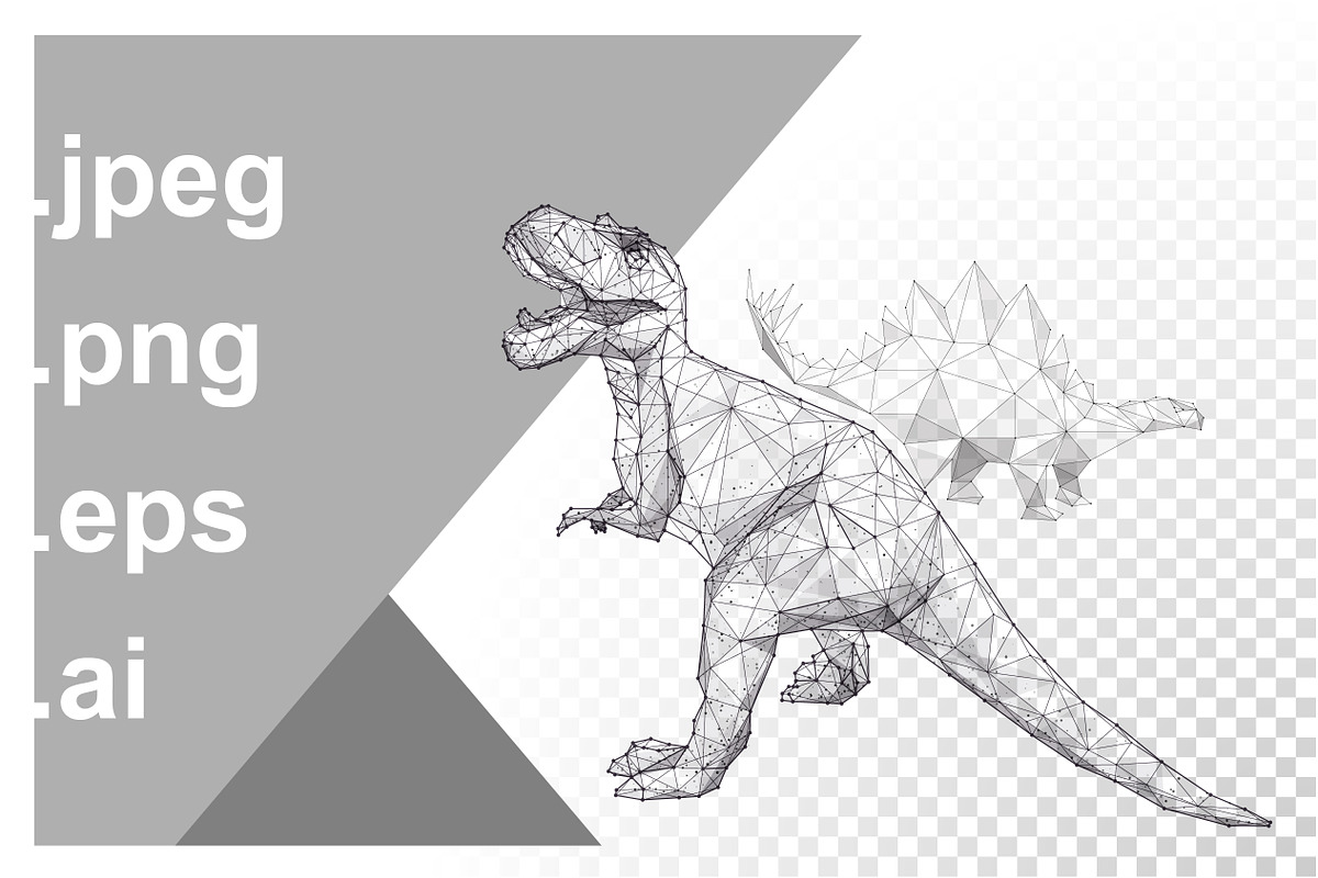 Set of 6 top dinosaurs in poly style, an Animal Illustration by ANTON KHRUPIN ART (Photo 4 of 8)