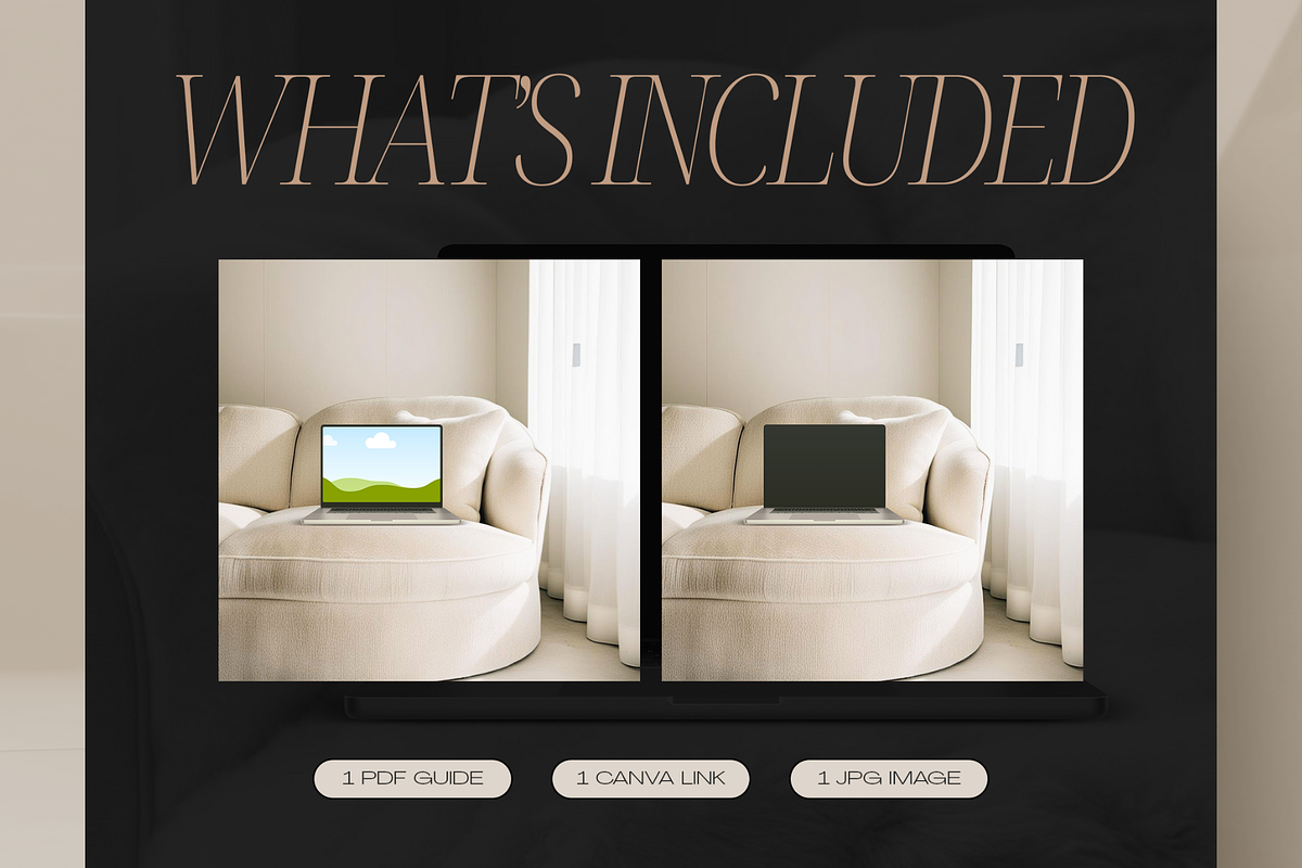 Canva Macbook Mockup Template, a Product Mockup by Creatif Foundry (Photo 2 of 8)