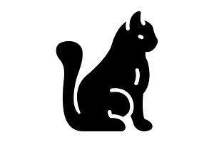 Pussy cat solid icon, a Solid Icon by Creative priyanka