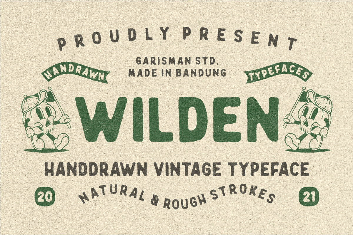 Wilden - Handdrawn Vintage Typeface, a Sans Serif Font by Garisman Std (Photo 1 of 10)