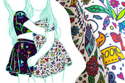 60 Funny Doodle + 14 Patterns, an Object Graphic by Apolinarias Art (Thumbnail 6 of 9)
