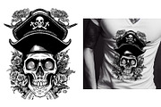 Pirate skull illustration, an Illustration by optimism (Thumbnail 1 of 4)