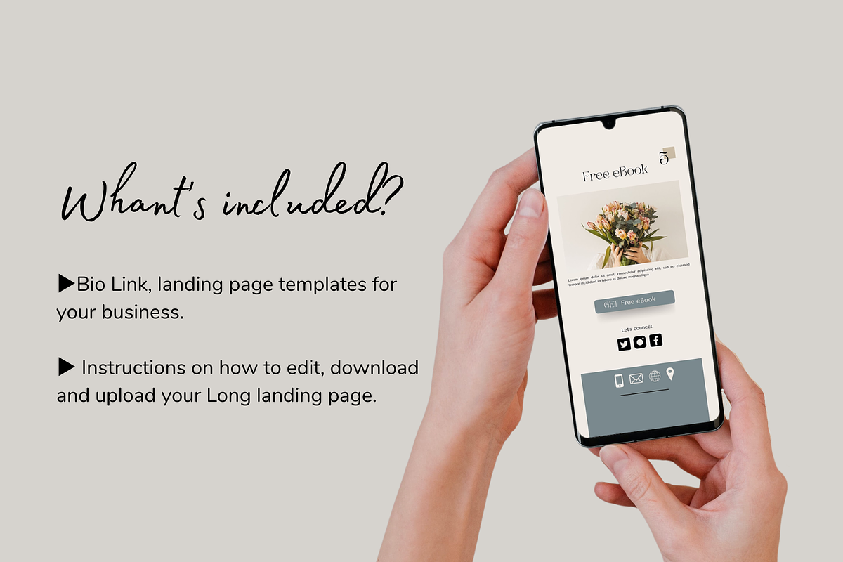 Landing Page Template. Link in Bio, a Social Media Template by MediaKitTemplates (Photo 6 of 7)