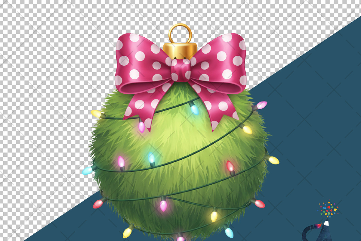 Christmas Ornament With Bow Png, an Illustration by Creative Art (Photo 5 of 6)