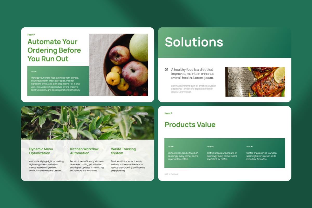 Feast Startup Pitch Keynote Canva, a Presentation Template by Unich Design Bureau (Photo 11 of 11)