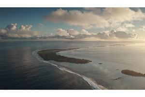 Captivating aerial view of a coastal, a Nature Photo by Goinyk