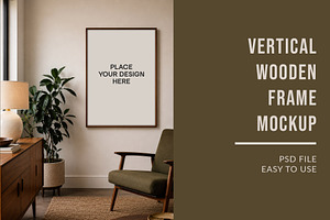 Mid-Century Living Room Frame Mockup