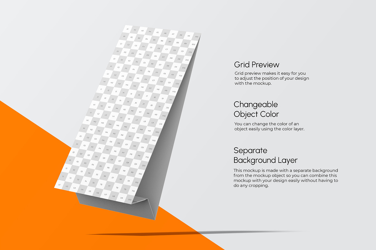 DL Table Tent Mockup, an Advertising Mockup by Rizky Audymas (Photo 2 of 9)