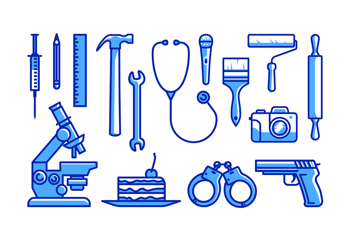 Set of tool icons for Labour Day, an Outline Icon by Mark Skitsky (Photo 2 of 2)