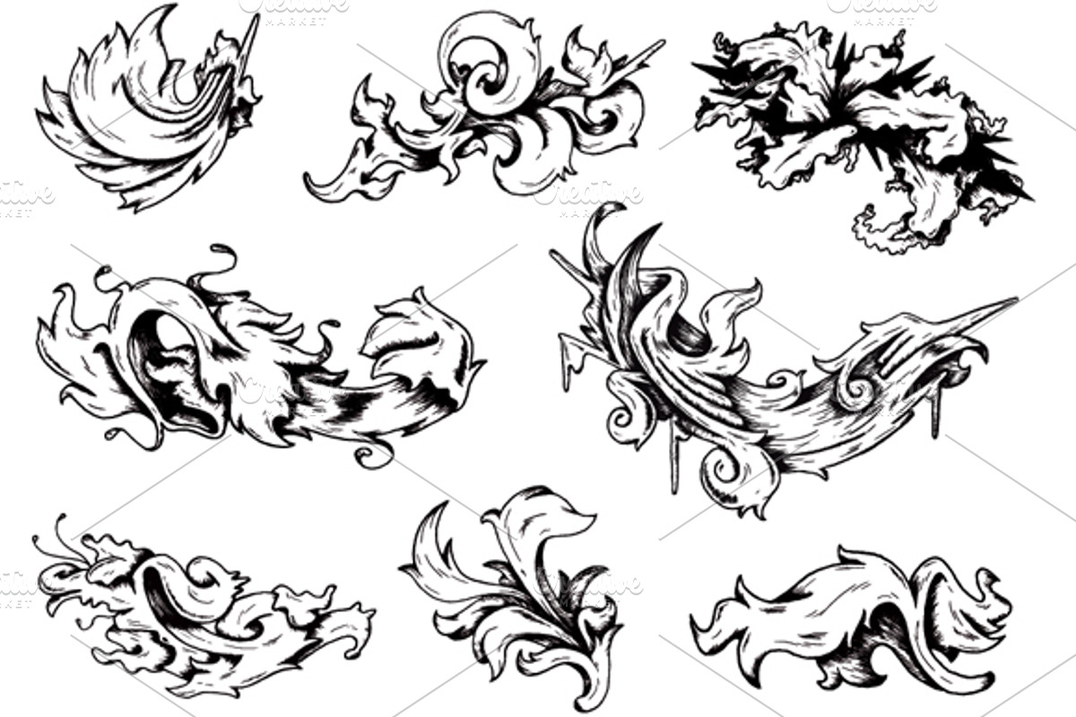 Baroque Decorations, a Decorative Illustration by BusOne (Photo 1 of 2)