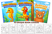 Cute Animals Coloring Book for Kids, an Animal Illustration by Design Station (Thumbnail 2 of 3)