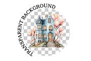 Whimsical Spring House Clipart, an Illustration by Black Bird Studio (Thumbnail 7 of 7)