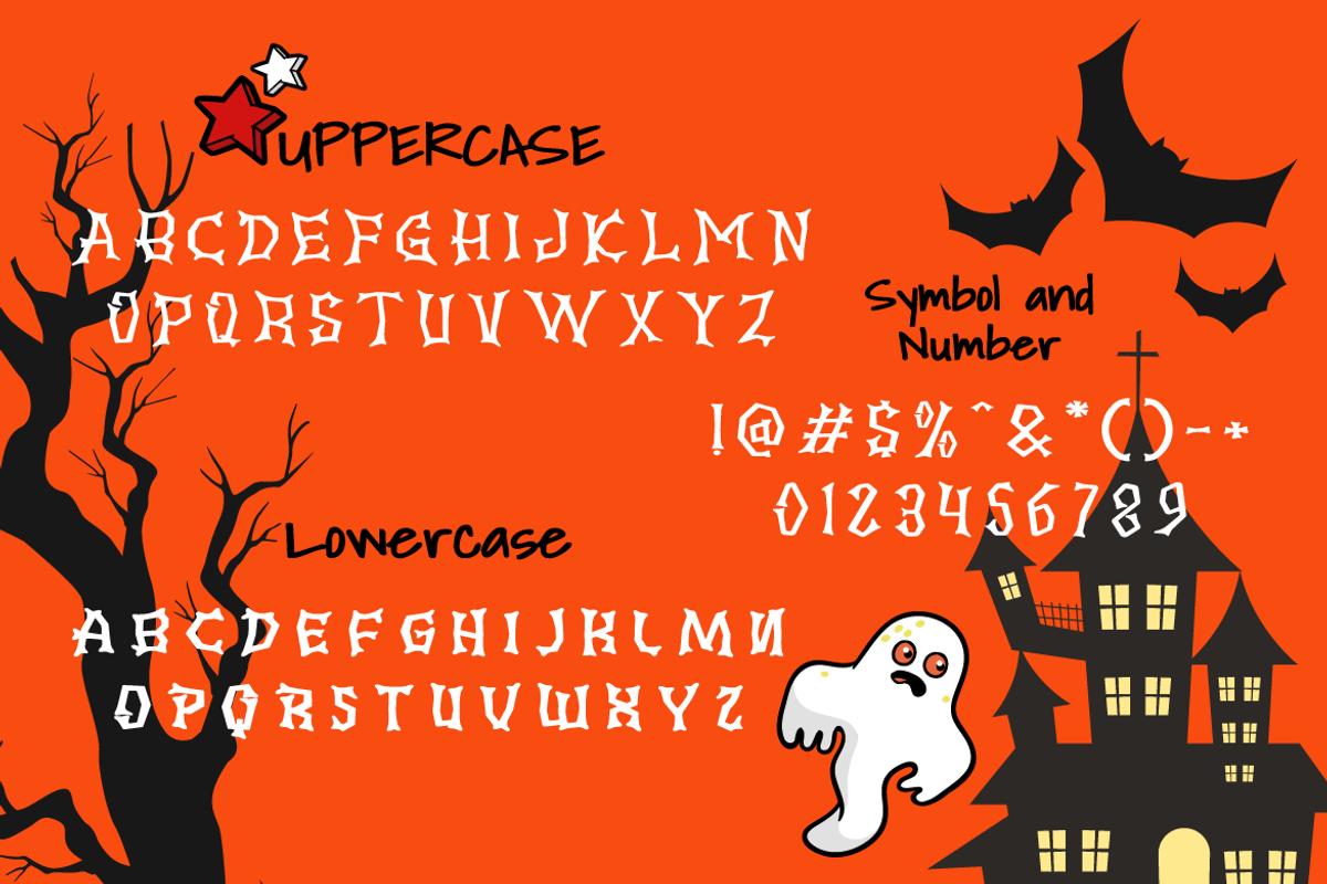 Ghostly Guffaws - Halloween Funny, a Font by PutraCetol Studio (Photo 9 of 11)