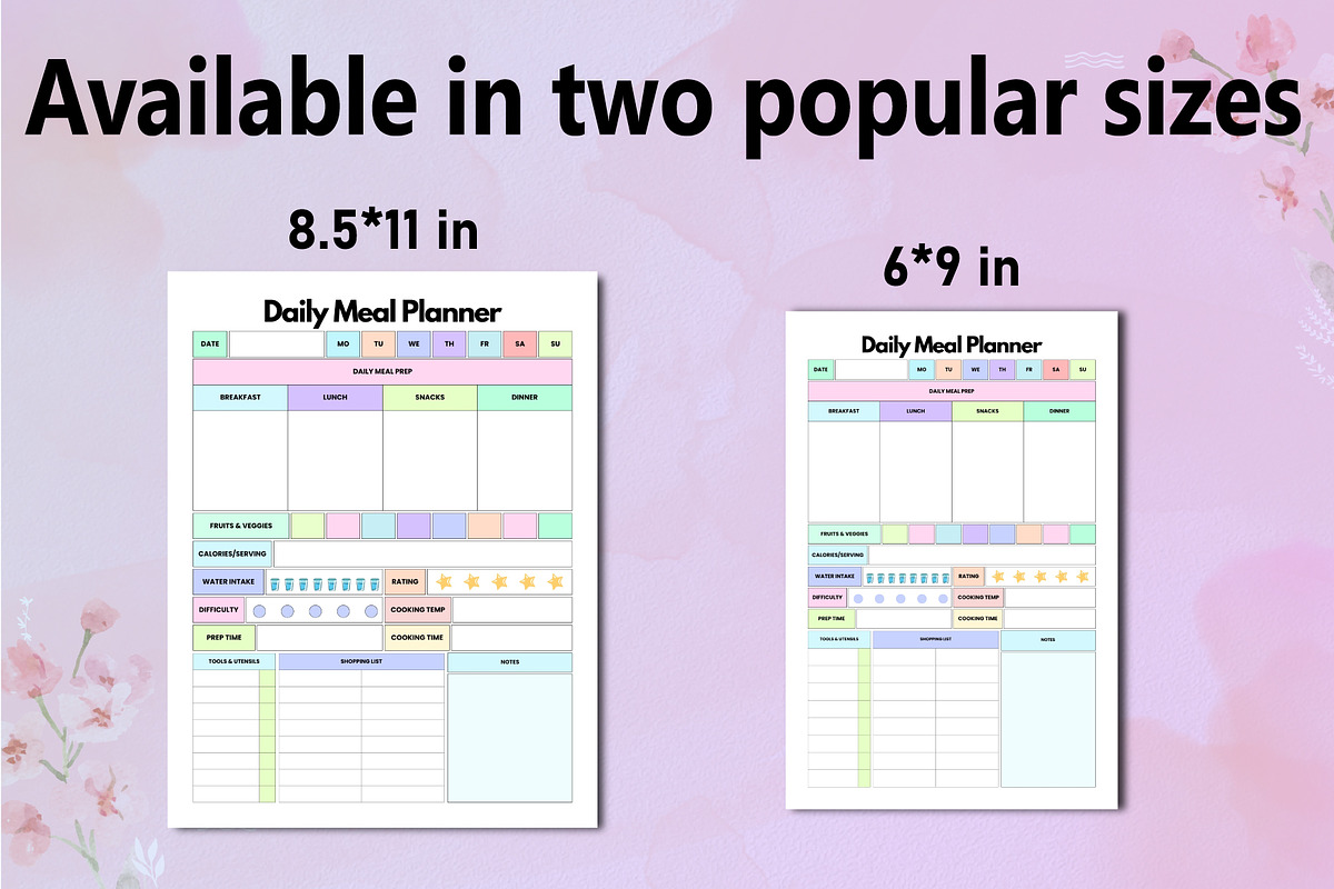 Meal Planner canva template, a Stationery Template by Designmela01 (Photo 4 of 6)