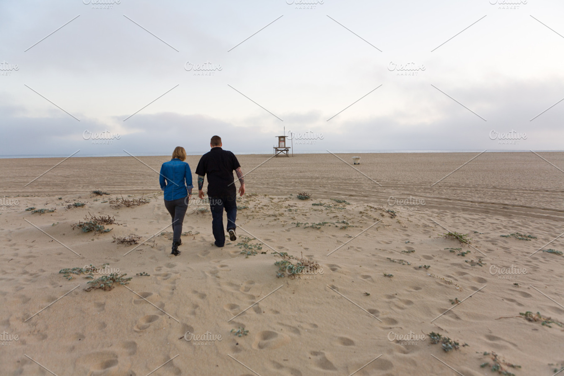 Engagement Walk on the Beach Photo