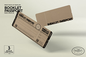 Booklet Passport Print MockUp