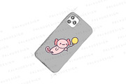 Kawaii Axolotl with Balloons, an Animal Illustration by Palau (Thumbnail 6 of 12)