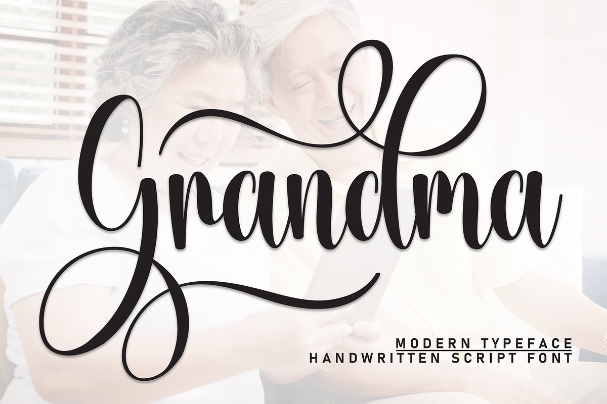 Grandma | Script Font, a Handwritten Font by Scratchones (Photo 1 of 9)