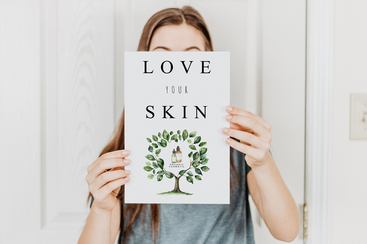 Watercolor organic cosmetic clipart, a Healthcare Illustration by Art and Funny (Photo 13 of 14)