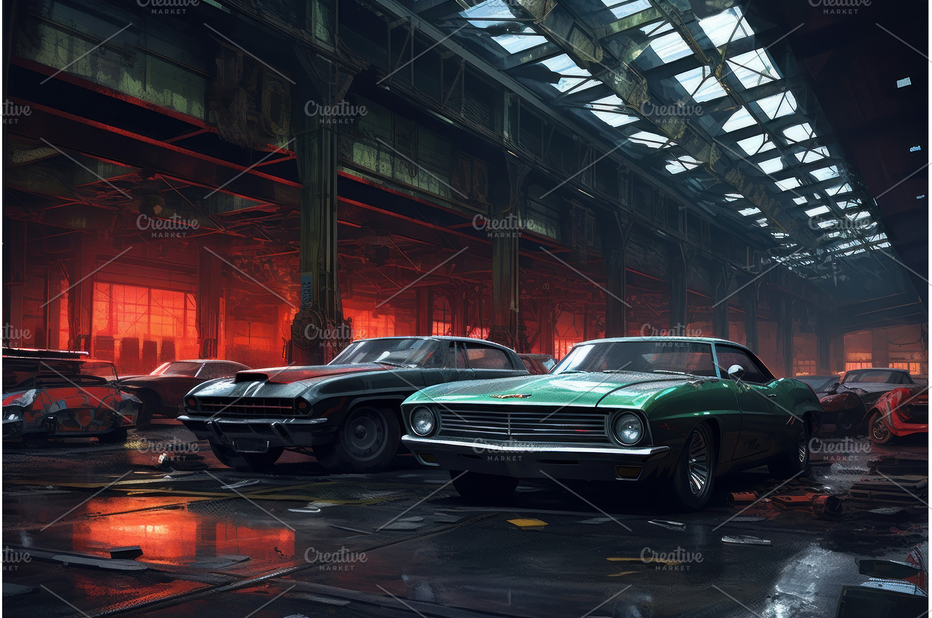 Automated Modern cars factory, an Industrial Photo by Ylivdesign