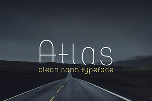 Atlas. Clean Modern Sans Font.