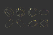 Golden Celestial Frames Collection, a Decorative Illustration by PsychocheArt (Thumbnail 3 of 3)