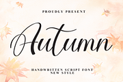 Autumn | Script Font, a Handwritten Font by Scratchones (Thumbnail 1 of 8)