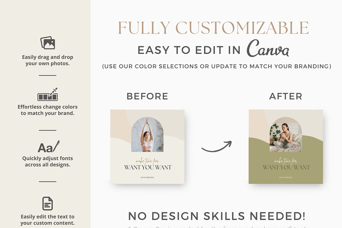 Health & Wellness Instagram Bundle, a Social Media Template by Ciera Design Templates (Photo 8 of 11)