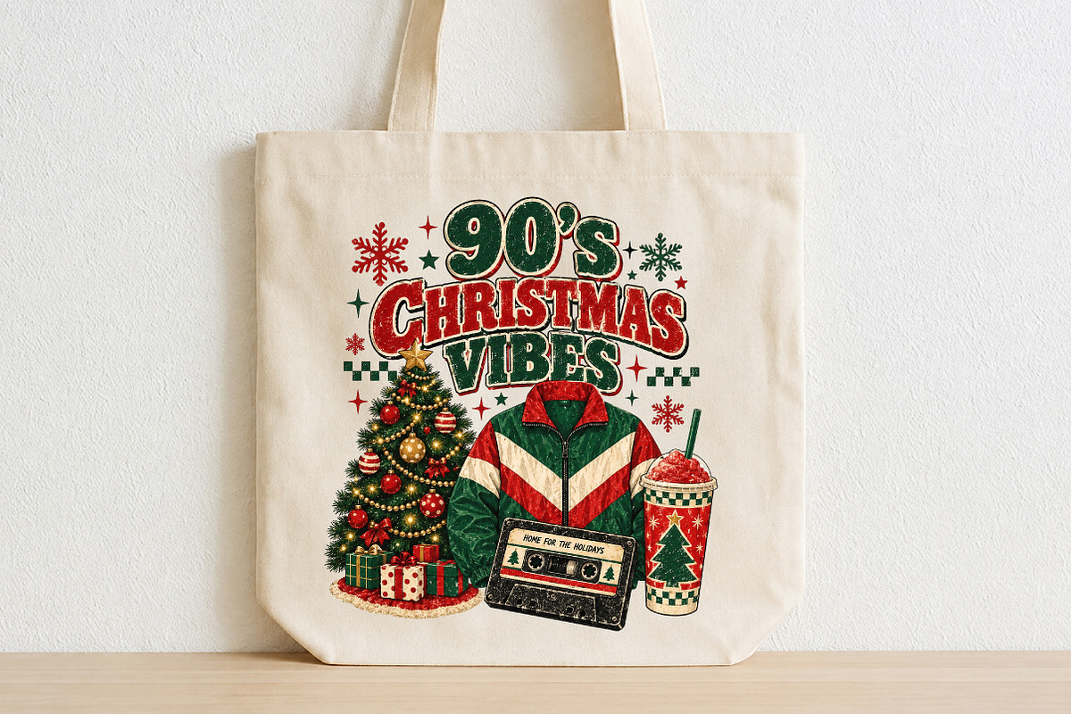 Retro Christmas Vibes PNG, a Seasonal Illustration by CraftArtStudio (Photo 2 of 4)