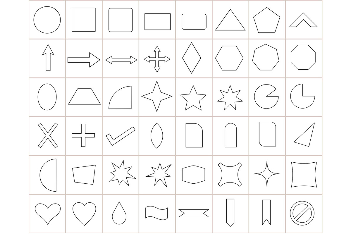 150 Shape Stamps for Procreate, a Brush Add-On by aivos (Photo 3 of 7)