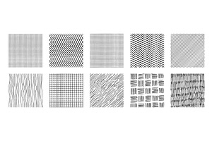 Crosshatch patterns collection, a Texture Illustration by art PVP - market