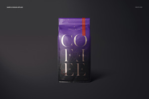 Coffee Bag Mockup Set Glossy