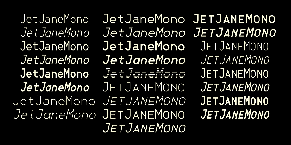 JetJaneMono, a Sans Serif Font by Ingrimayne Type (Photo 2 of 11)