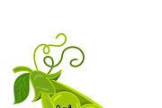 Peas in a Pod Cartoon, a Food Illustration by MISS CHATZ (Thumbnail 3 of 3)