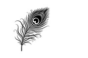 Peacock Feather Silhouette Bundle, an Illustration by jahid234 (Thumbnail 9 of 31)