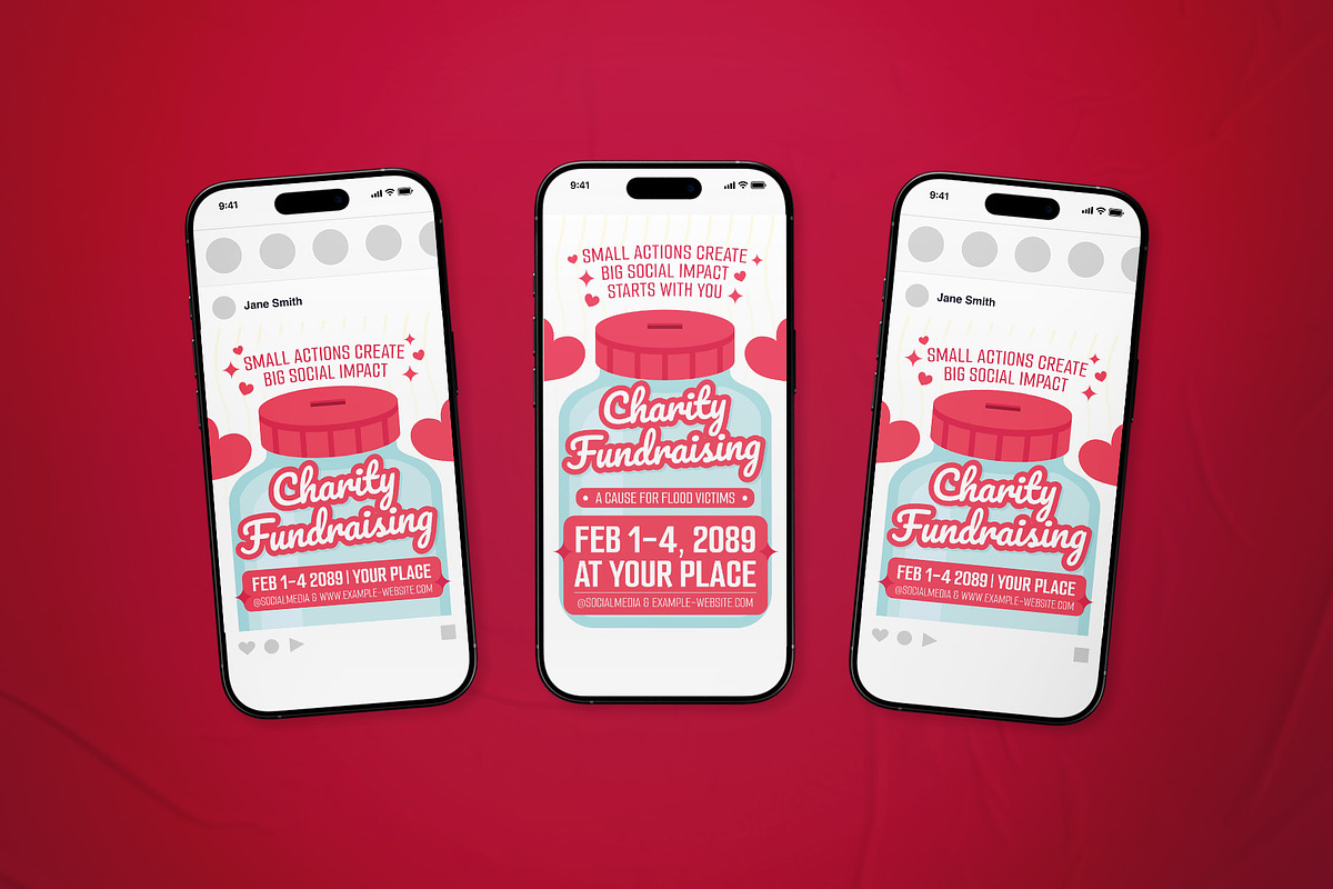 Charity Fundraising Event Flyer Set, a Flyer Template by The Good Store (Photo 2 of 2)
