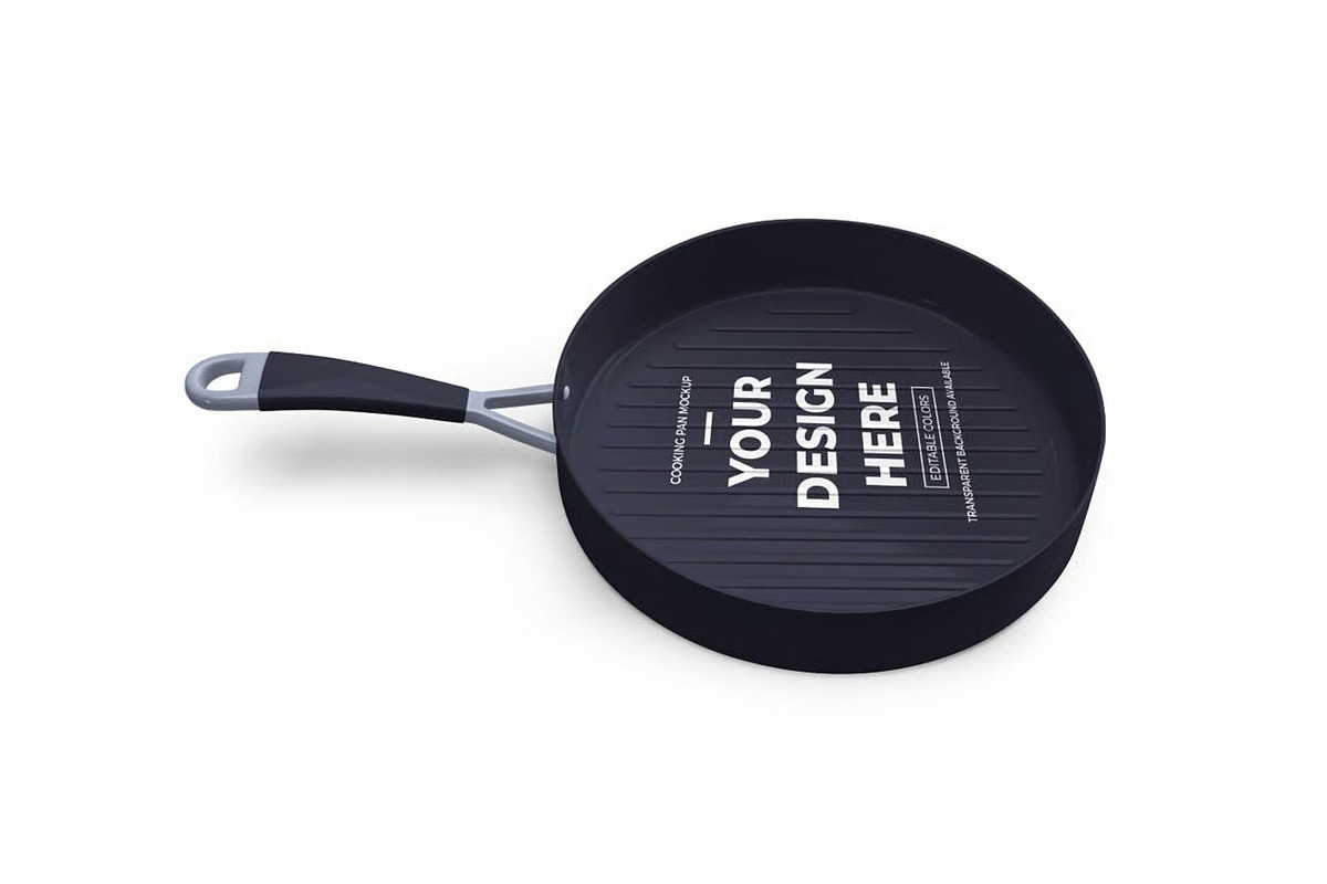 Cooking Pan Mockup Template Set, a Household Mockup by DesignRushMarket (Photo 9 of 10)