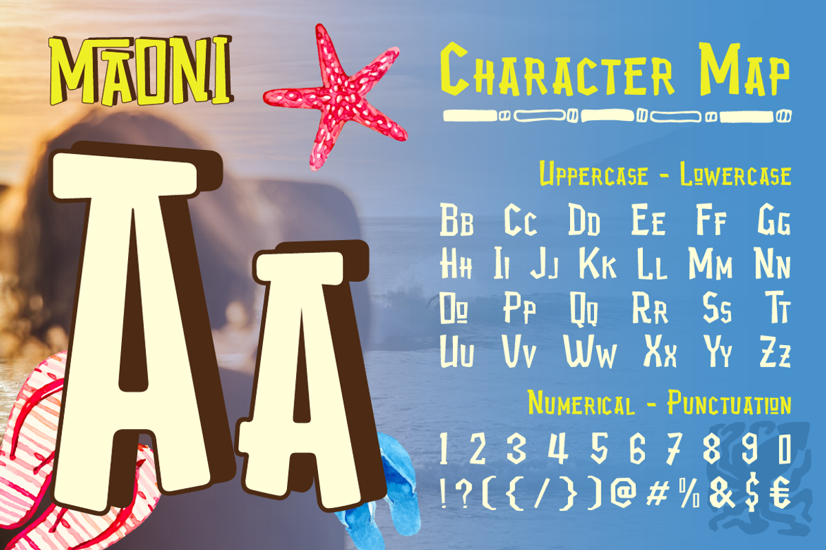 Maoni - Tropical & Hawaiian Font, a Sans Serif Font by Artisan Themes (Photo 2 of 11)