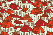 Vector city seamless pattern., a Pattern Graphic by Little A (Aigul) (Thumbnail 3 of 3)