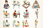 modern workplace clipart, an Illustration by DreamCafeArt (Thumbnail 4 of 5)