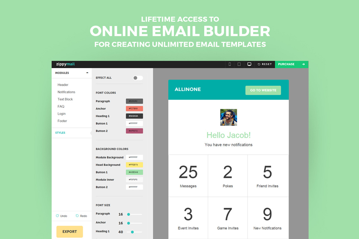 Allinone – Email Notification Pack, an Email Template by ZippyPixels (Photo 4 of 4)