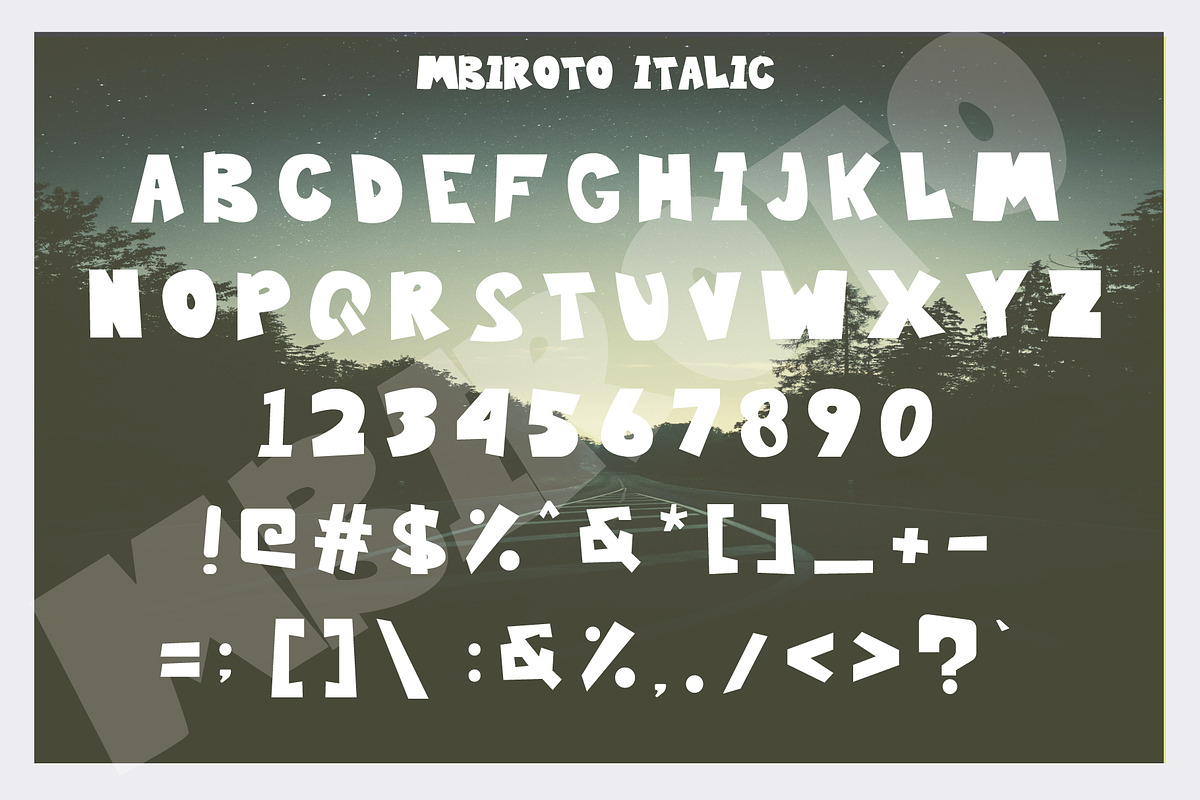 Mbiroto font allcaps, a Sans Serif Font by gagego (Photo 3 of 4)