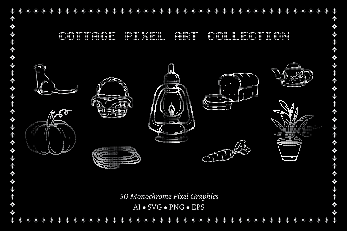 Cottage Pixel Art Collection, an Object Illustration by Invisual Studio (Photo 1 of 12)