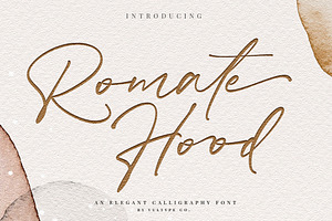 SALE ! Romate Hood Script Swash