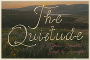 The Quietude Poetic Romantic Script, a Script Font by AnMark (Thumbnail 1 of 13)