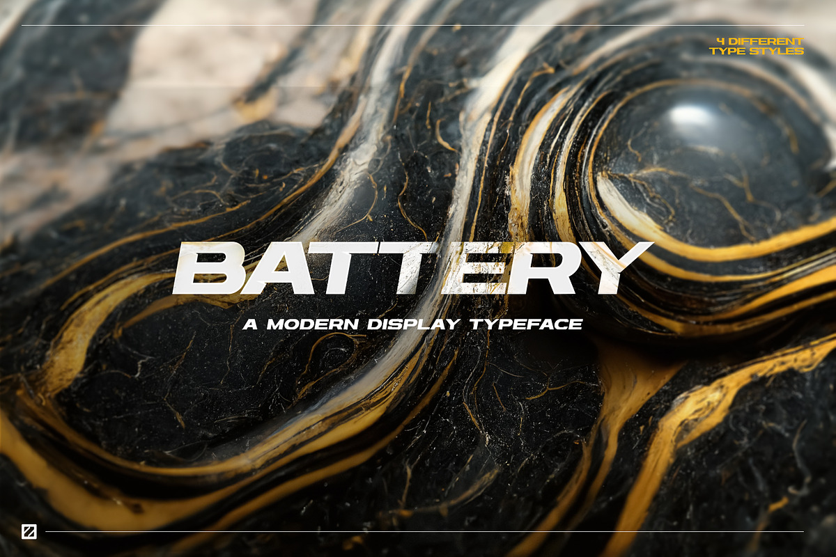 Battery Typeface Family, a Sans Serif Font by Project Dark Matter (Photo 1 of 5)