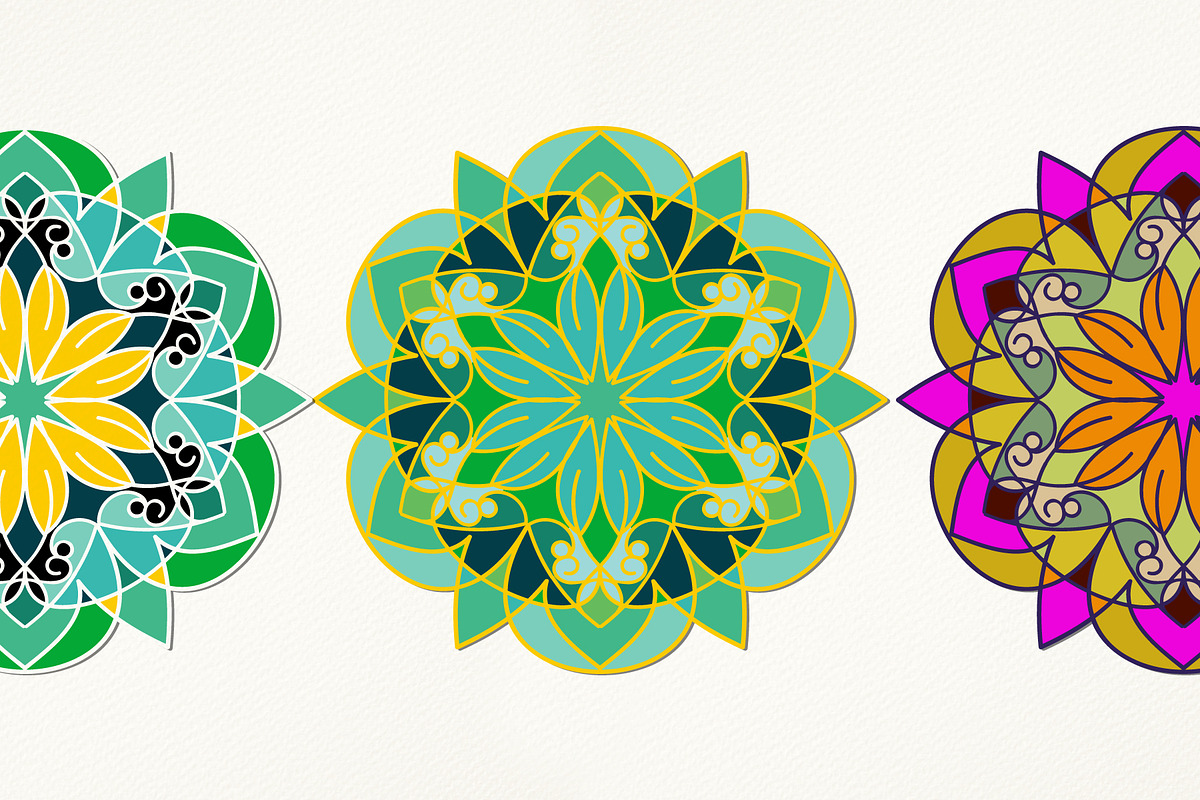 Eight Mandalas Vector, a Decorative Illustration by Anny Cecilia Walter (Photo 5 of 5)