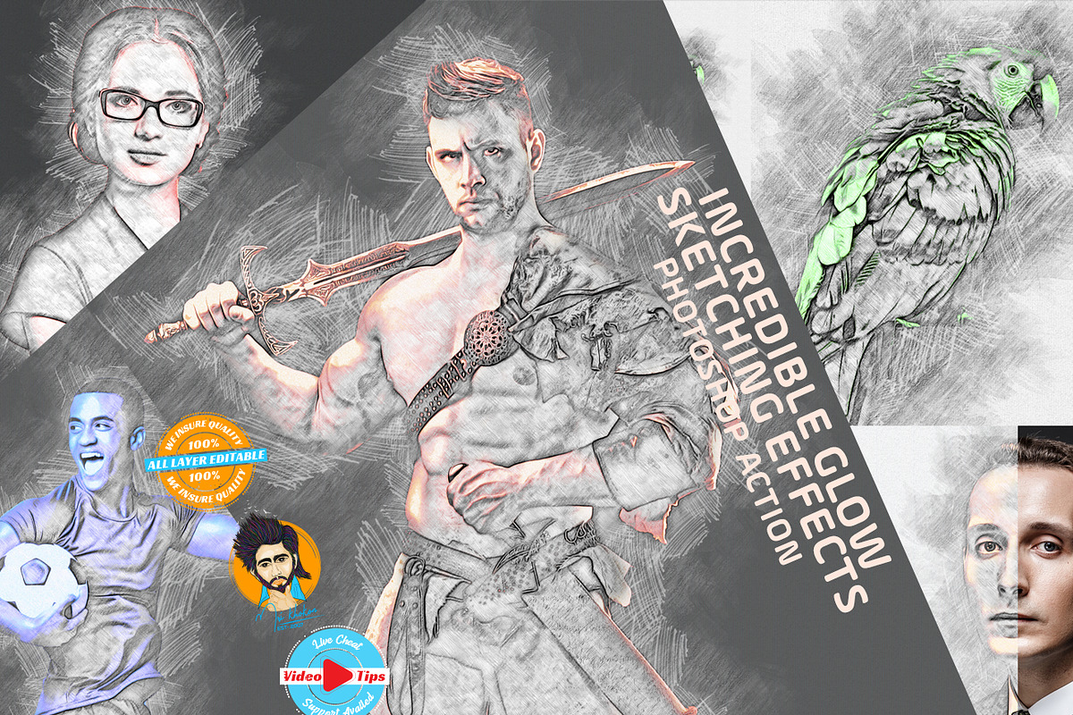 Incredible Glow Sketching Effects, an Action Add-On by MRI STUDIO (Photo 1 of 20)