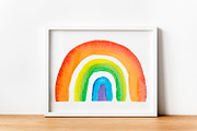 Watercolor Rainbow Clipart & Pattern, an Illustration by ArtIrisArt (Thumbnail 14 of 22)