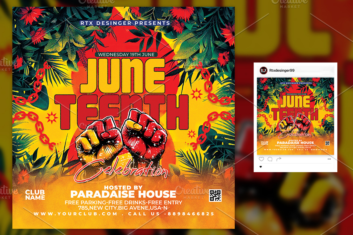 Juneteenth Flyer Template, a Flyer Template by RTXdesinger99 (Photo 2 of 3)
